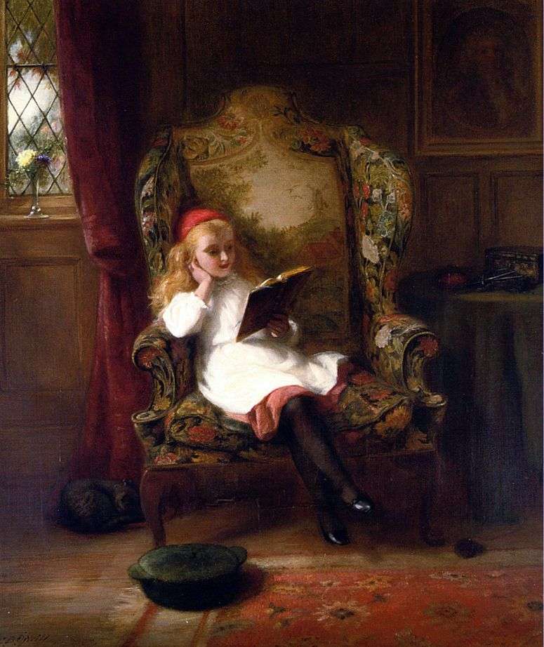 Описание картины Приятное чтение (детский портрет)   Джордж Бернард ОНил