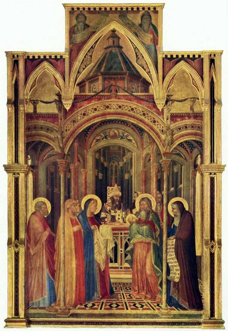 Описание картины Принесение во храм   Амброджо Лоренцетти