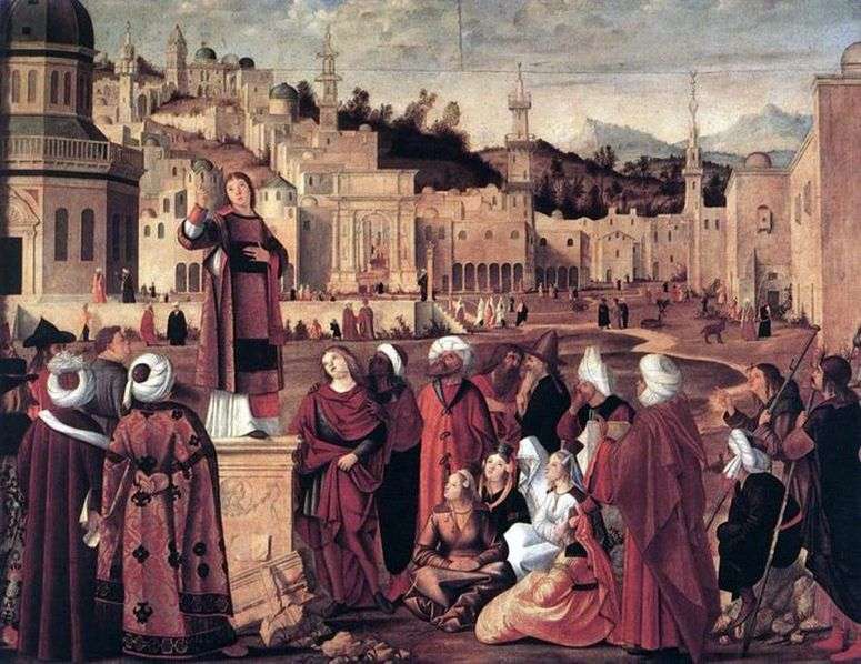 Описание картины Проповедь святого Стефана перед воротами Иерусалима   Витторе Карпаччо