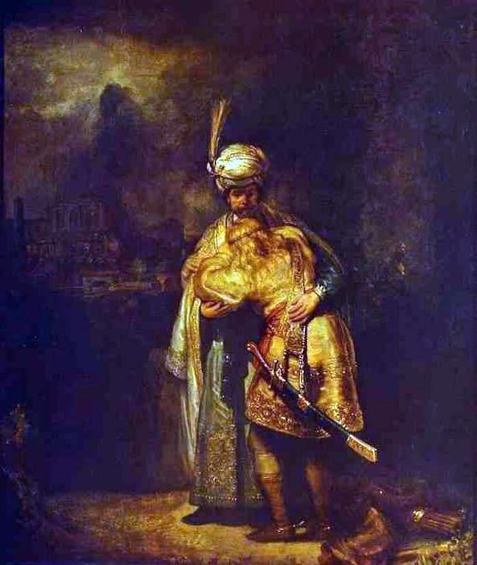 Описание картины Прощание Давида с Ионафаном   Рембрандт Харменс Ван Рейн