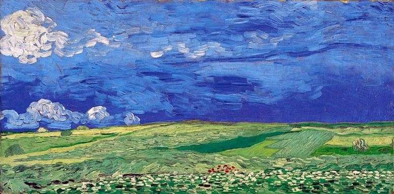 Описание картины Пшеничное поле под облачным небом   Винсент Ван Гог