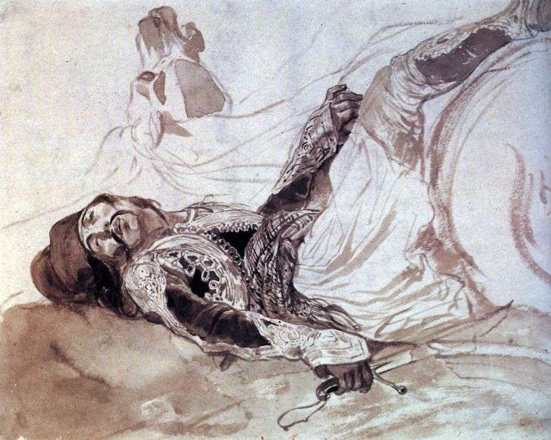 Описание картины Раненый грек, упавший с лошади   Карл Брюллов