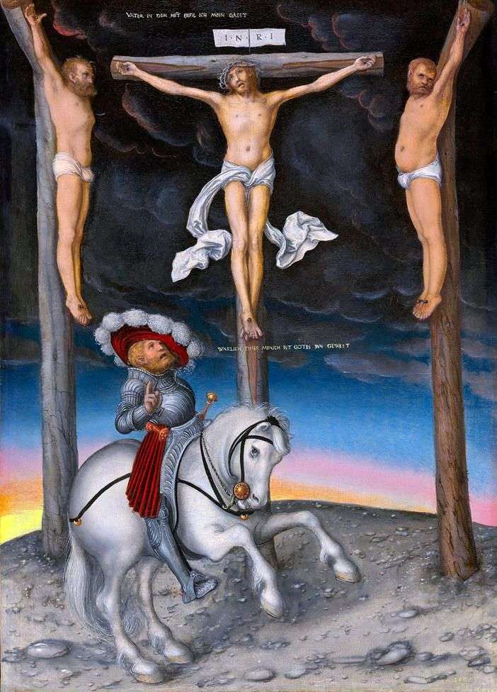 Описание картины Распятие с преображенным центурионом   Лукас Кранах