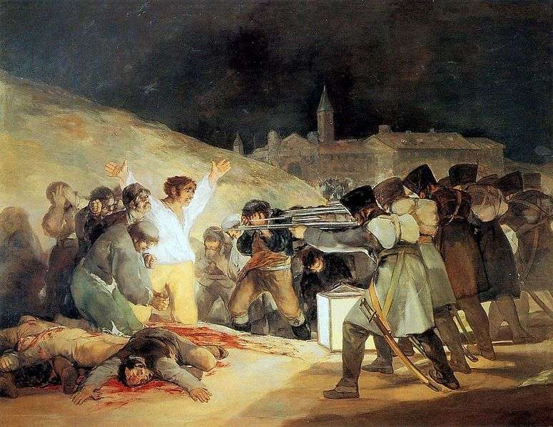 Описание картины Расстрел повстанцев в ночь на 3 мая 1803 года   Франциско де Гойя
