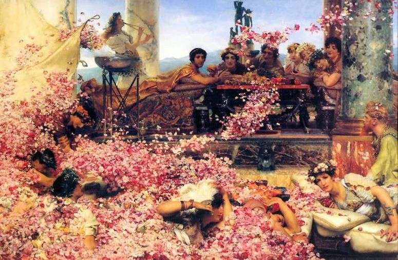 Описание картины Розы Гелиогабала   Лоуренс Альма Тадема