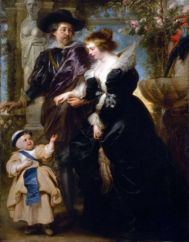 Описание картины Рубенс, его жена и сын   Питер Рубенс