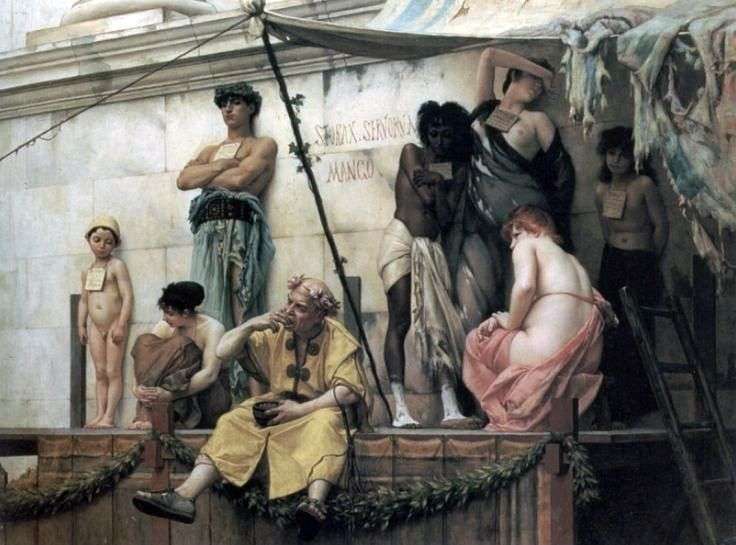 Описание картины Рынок рабов   Густав Рудольф Буланже
