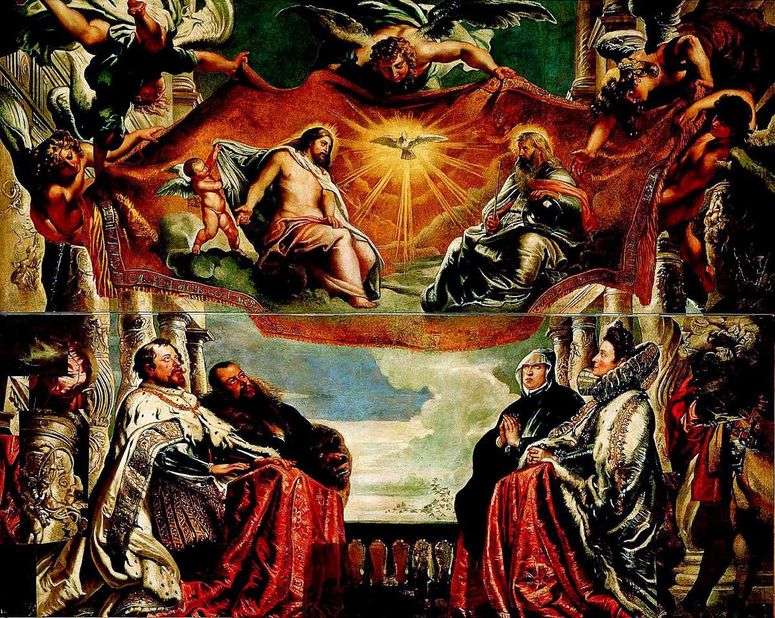 Описание картины Семейство Гонзага поклоняется Троице   Питер Рубенс