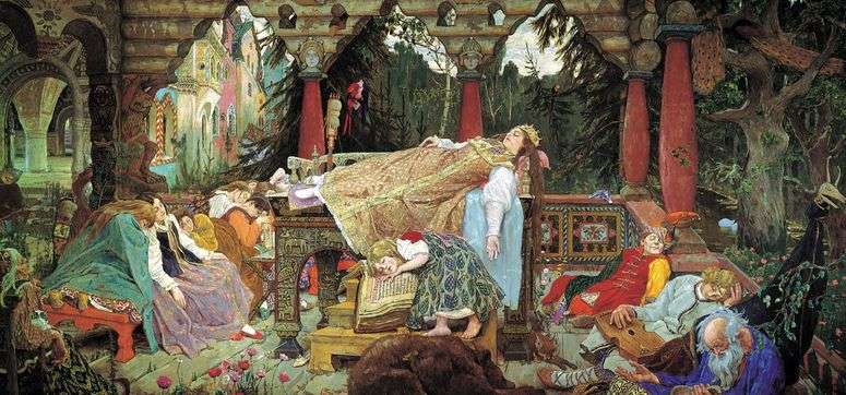 Описание картины Сказка о спящей царевне   Виктор Васнецов