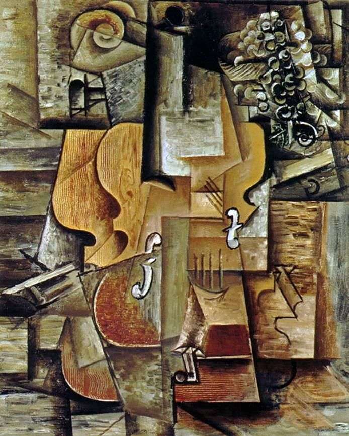 Описание картины Скрипка и виноград   Пабло Пикассо