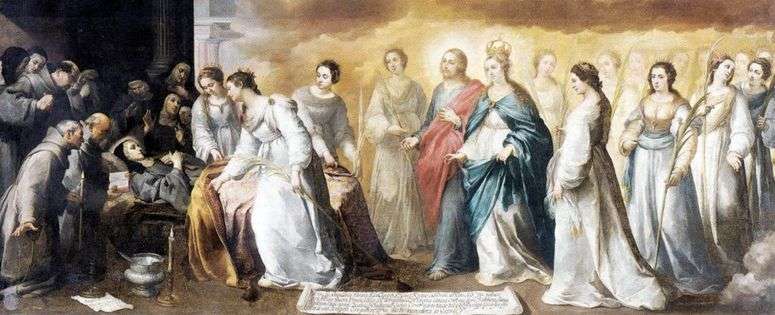 Описание картины Смерть святой Клары   Бартоломе Эстебан Мурильо