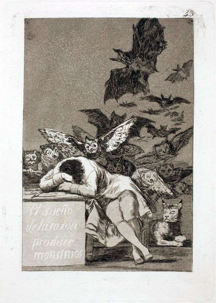 Описание картины Сон разума рождает чудовищ   Франсиско де Гойя