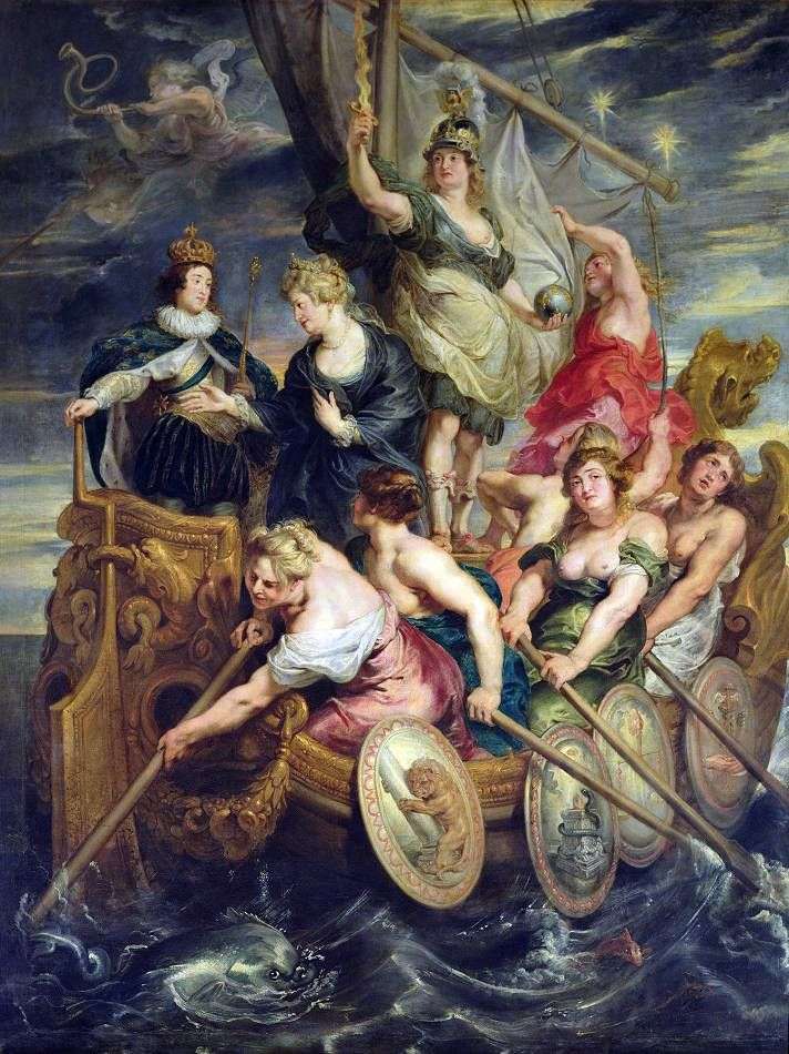 Описание картины Совершенолетие Людовика XIII   Питер Рубенс