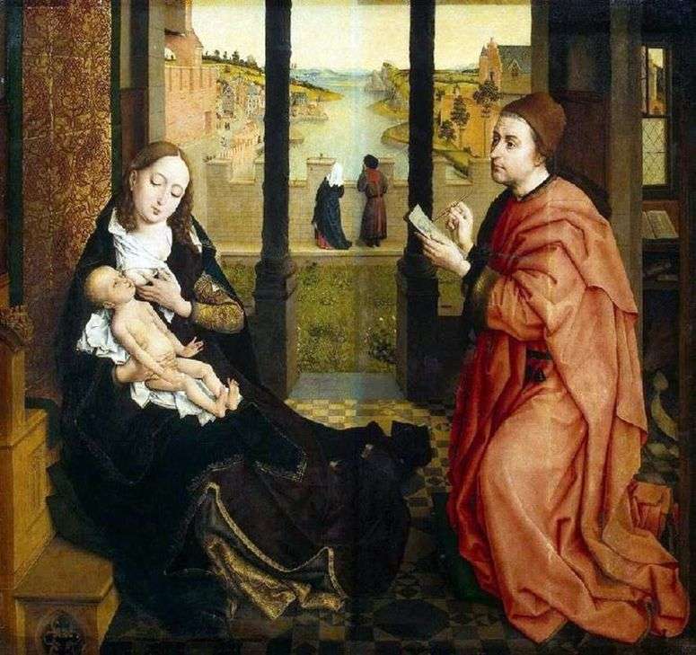 Описание картины Св. Лука, рисующий Мадонну   Рогир ван дер Вейден