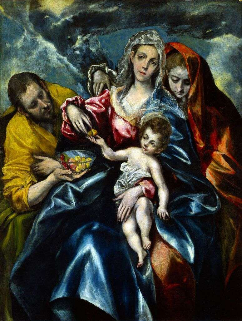 Описание картины Святое семейство с Марией Магдалиной   Эль Греко
