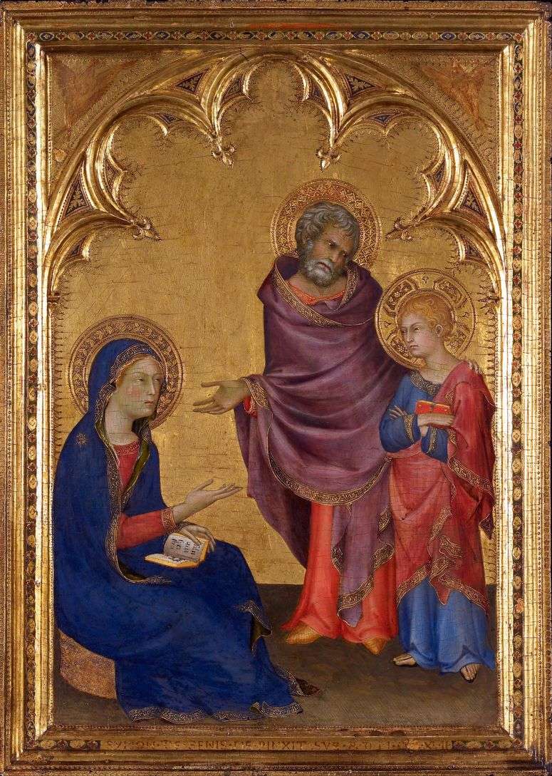 Описание картины Святое семейство   Симоне Мартини