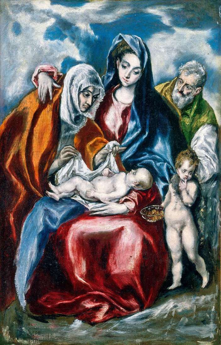 Описание картины Святое Семейство со Святой Анной   Эль Греко