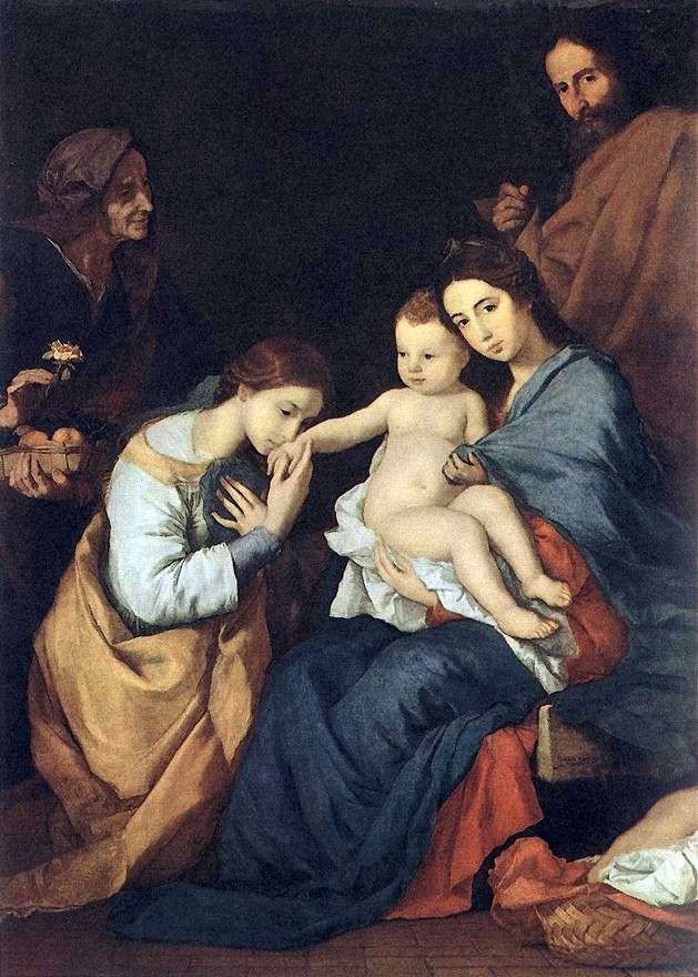 Описание картины Святое семейство со святой Екатериной   Хусепе де Рибера