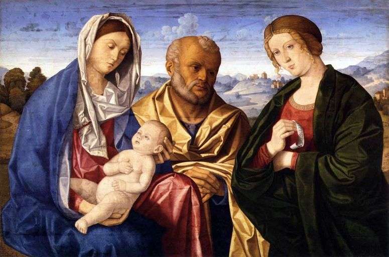 Описание картины Святое семейство со святой женой   Винченцо Катена