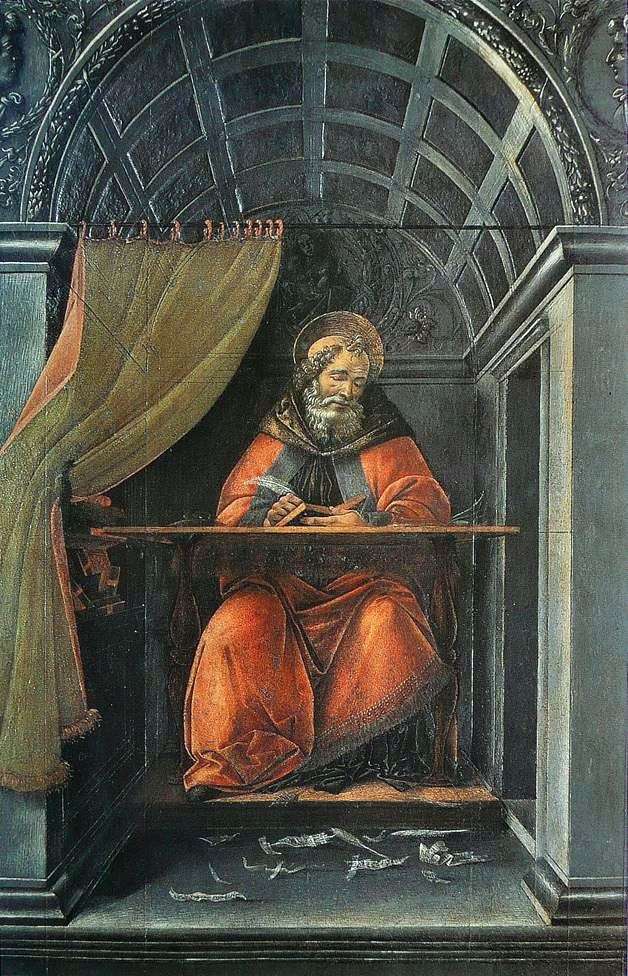 Описание картины Святой Августин, пишущий в своей келье   Сандро Боттичелли