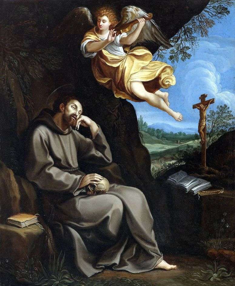 Описание картины Святой Франциск и ангел   Гвидо Рени