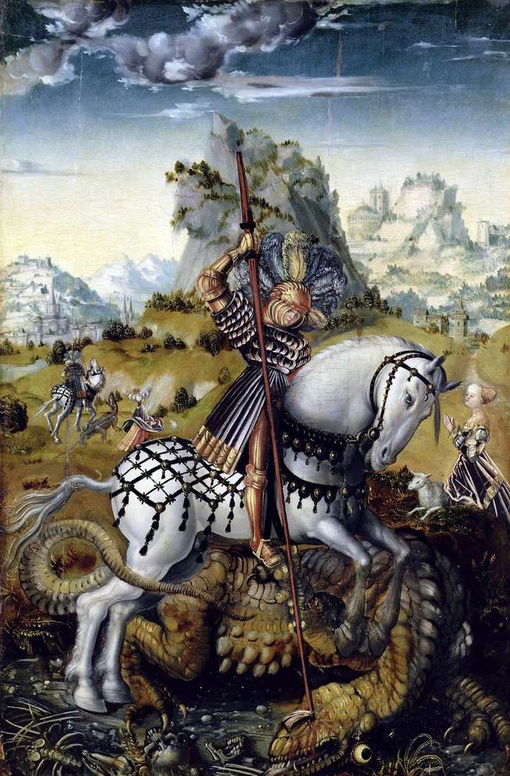 Описание картины Святой Георгий и дракон   Лукас Кранах