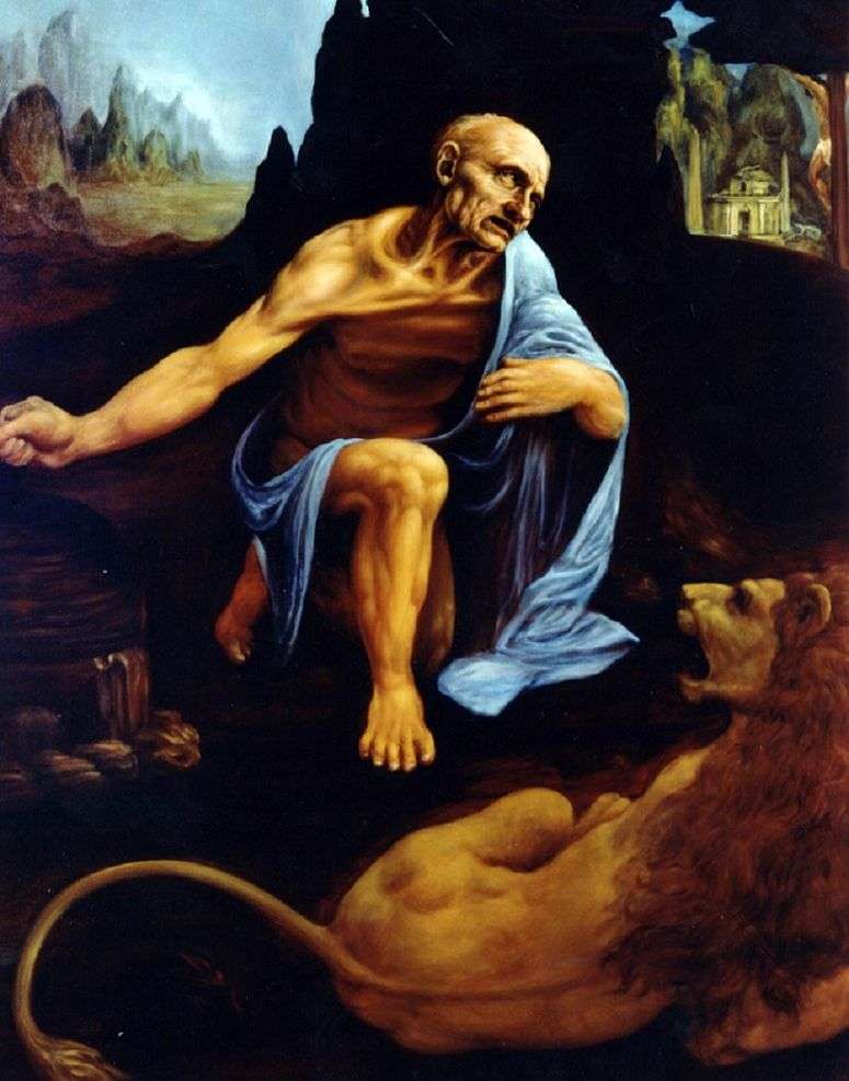 Описание картины Святой Иероним   Леонардо Да Винчи