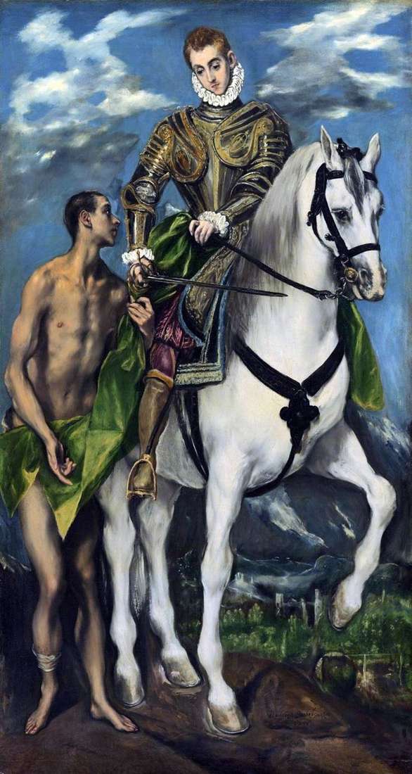 Описание картины Святой Мартин и нищий   Эль Греко
