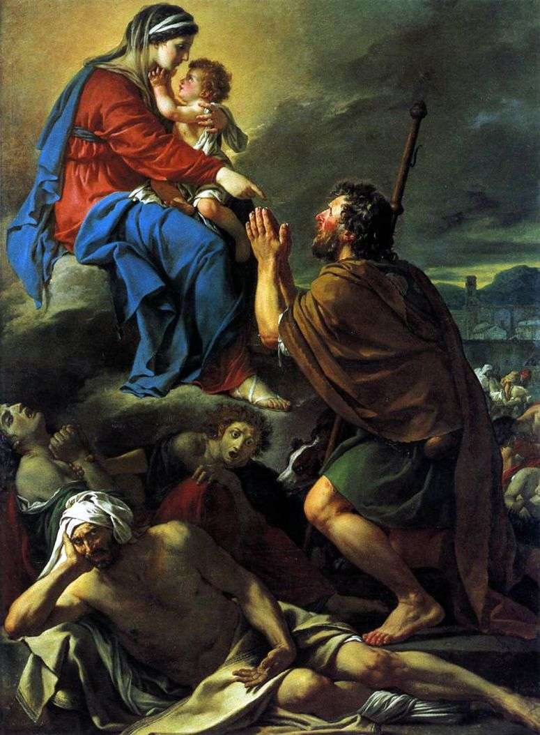 Описание картины Святой Рох, молящий Богородицу об исцелении зачумленных   Жак Луи Давид