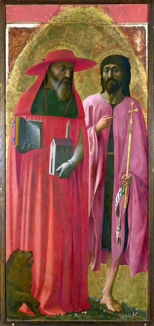 Описание картины Святые Иероним и Иоанн Креститель   Томмазо ди Джованни Мазаччо