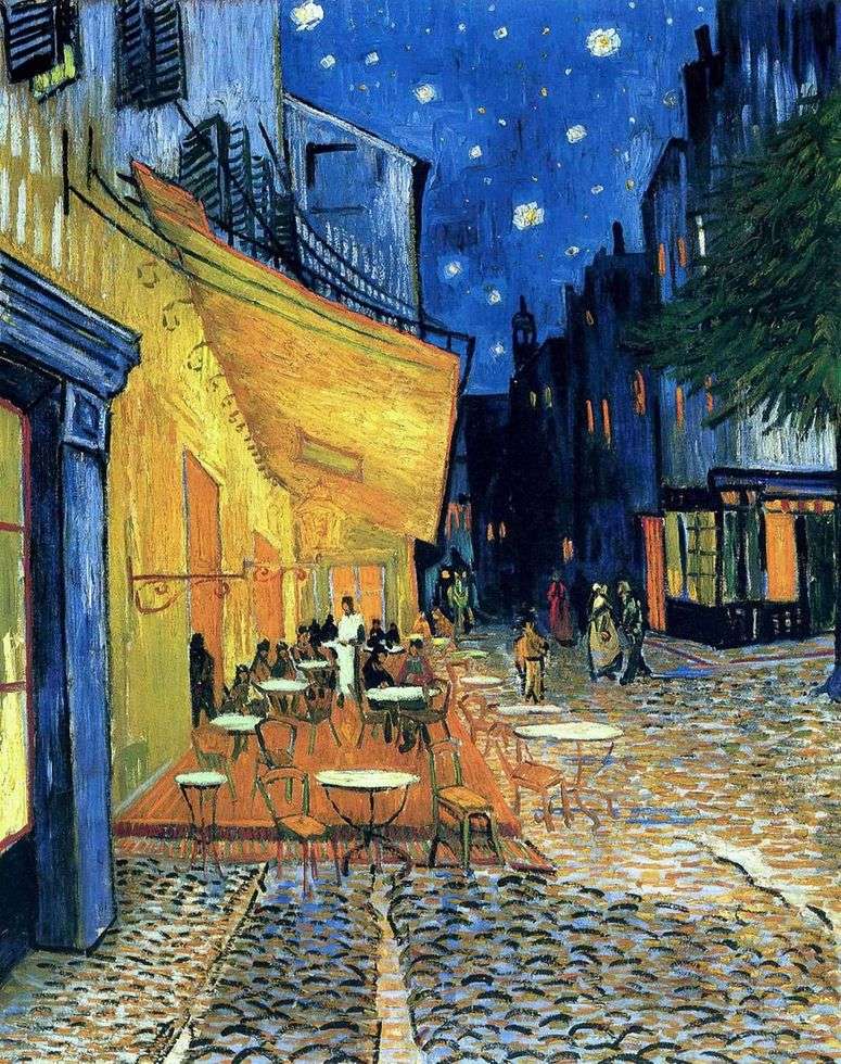 Описание картины Терраса кафе на Площади Форум в Арле, ночью   Винсент Ван Гог