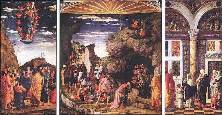 Описание картины Триптих с Поклонением волхвов   Андреа Мантенья