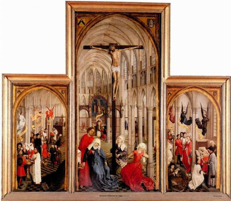 Описание картины Триптих Семь таинств   Рогир ван дер Вейден