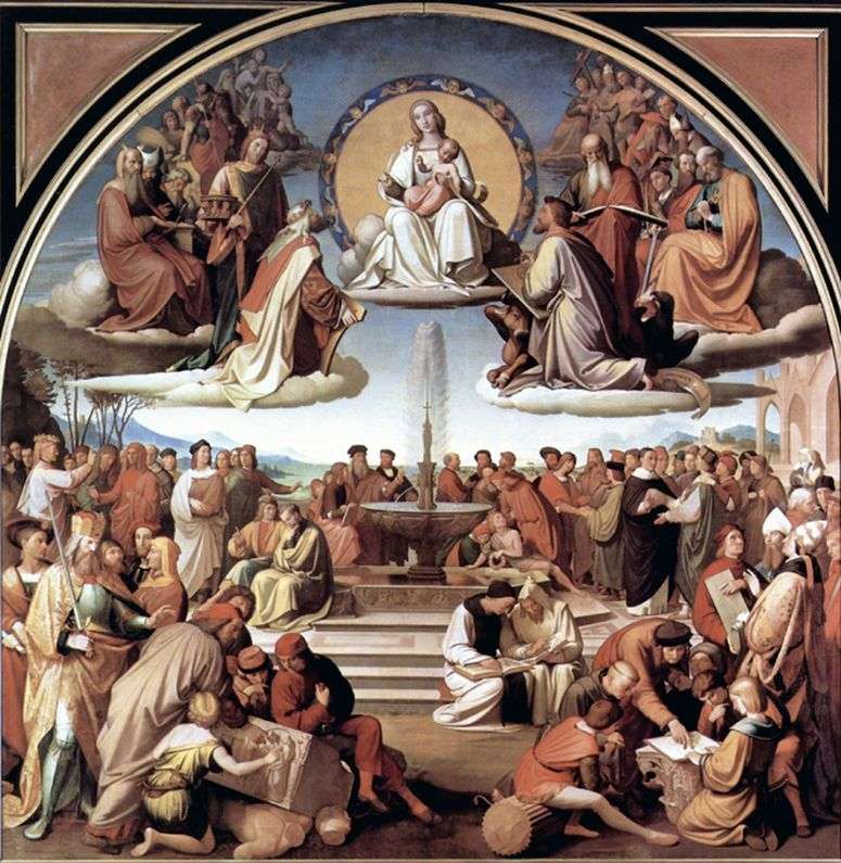 Описание картины Триумф религии в искусствах   Иоганн Фридрих Овербек