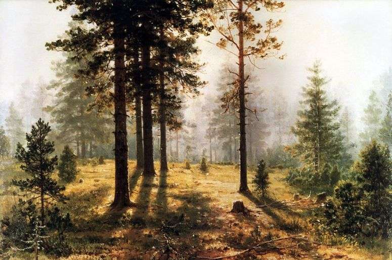 Описание картины Туман в лесу   Иван Шишкин