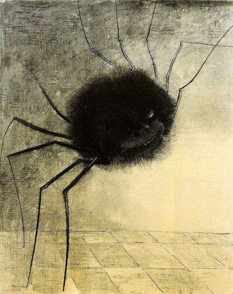 Описание картины Улыбающийся паук   Одилон Редон