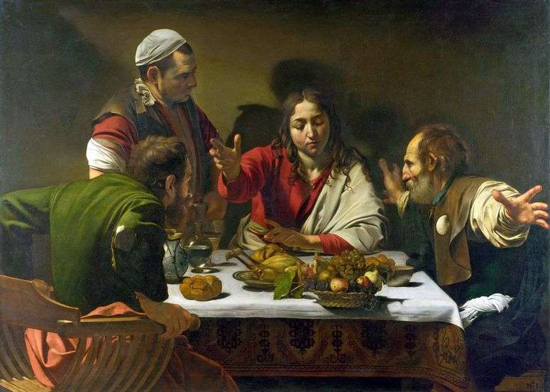Описание картины Ужин в Эммаусе   Микеланджело Меризи да Караваджо