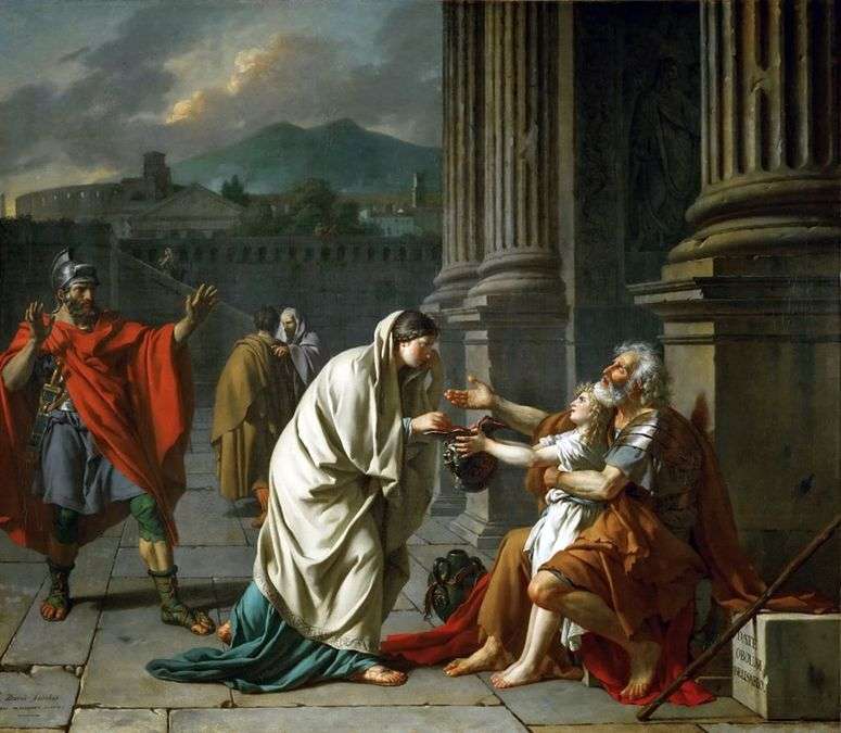 Описание картины Велизарий, просящий подаяние   Жак Луи Давид