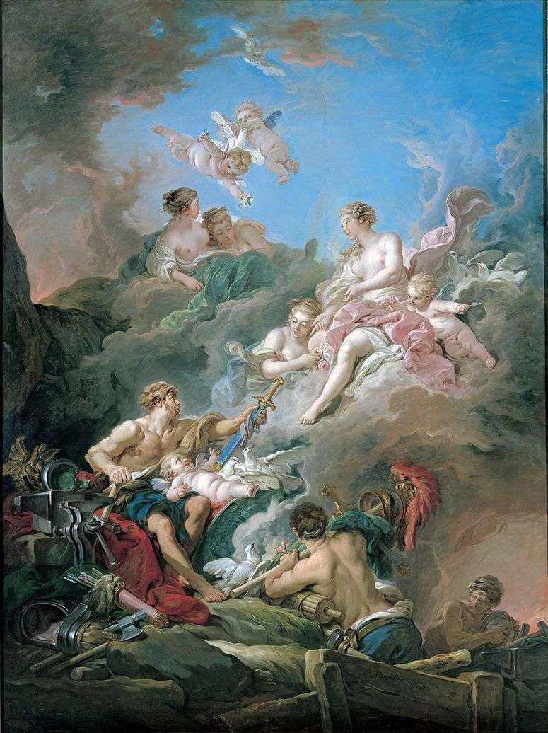 Описание картины Венера в кузнице Вулкана   Франсуа Буше