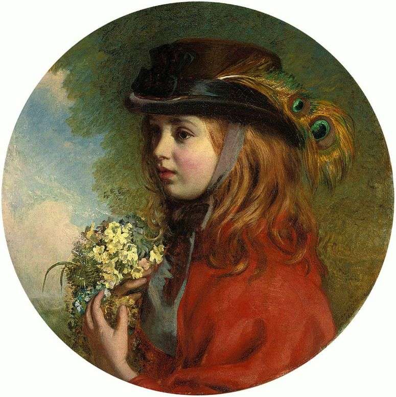 Описание картины Весна (портрет девочки с букетом)   Генри Хетерингтон Эммерсон