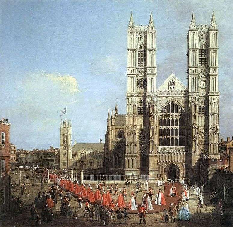 Описание картины Вестминстерское аббатство и процессия рыцарей   Антонио Каналетто