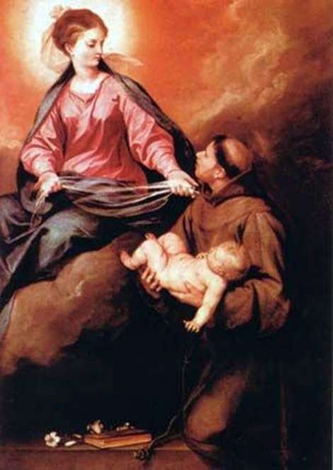 Описание картины Видение св. Антонио Богоматери с Младенцем   Алонсо Кано