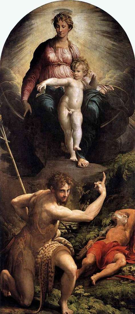 Описание картины Видение святого Иеронима   Франческо Пармиджанино
