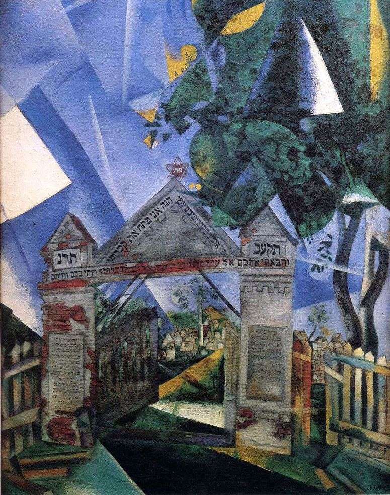 Описание картины Ворота еврейского кладбища   Марк Шагал