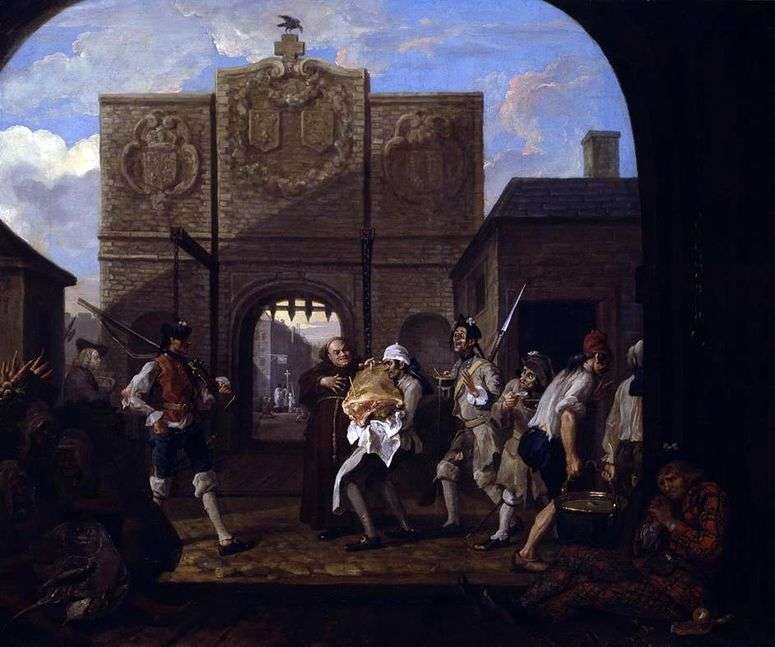 Описание картины Ворота Кале, или О, ростбиф старой Англии   Уильям Хогарт