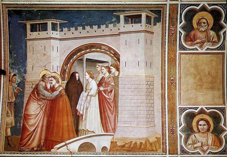 Описание картины Встреча Анны с Иоакимом у Золотых ворот   Джотто