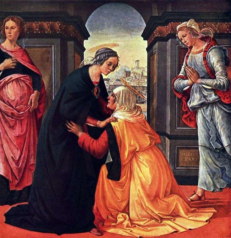 Описание картины Встреча Марии и Елисаветы   Доменико Гирландайо