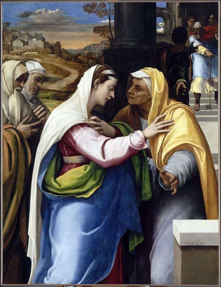 Описание картины Встреча Марии и Елизаветы   Себастьяно дель Пьомбо