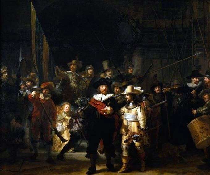 Описание картины Выступление стрелковой роты   Рембрандт Харменс Ван Рейн