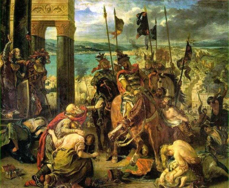 Описание картины Взятие крестоносцами Константинополя   Эжен Делакруа